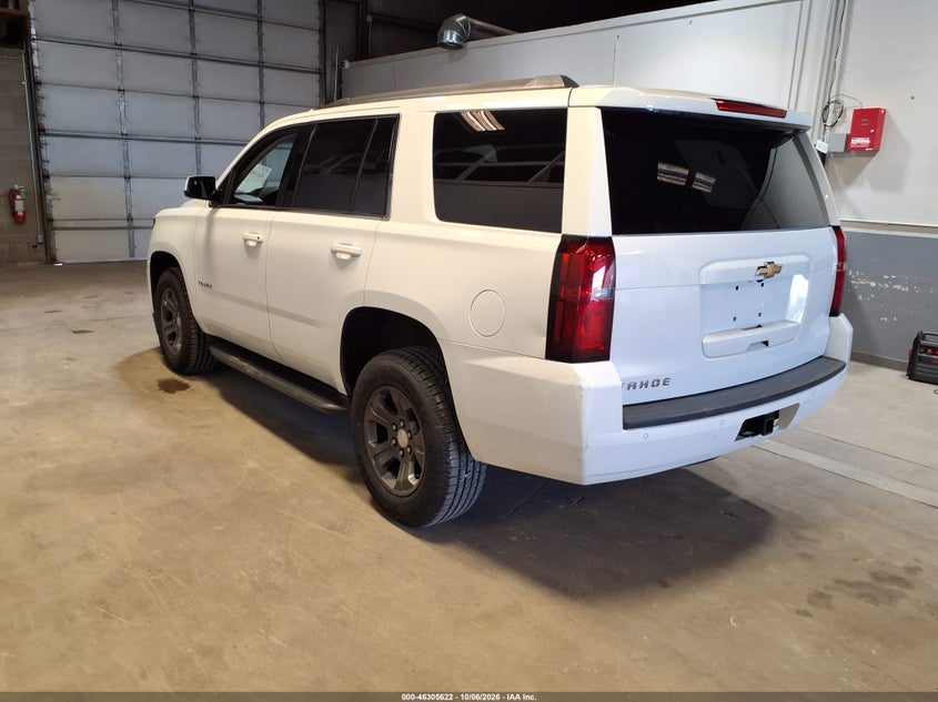 Vin: 1gnscaec9jr357285, lot: 46805821, chevrolet tahoe ls 20183