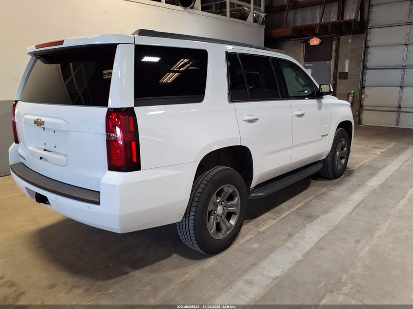 Vin: 1gnscaec9jr357285, lot: 46805821, chevrolet tahoe ls 20184