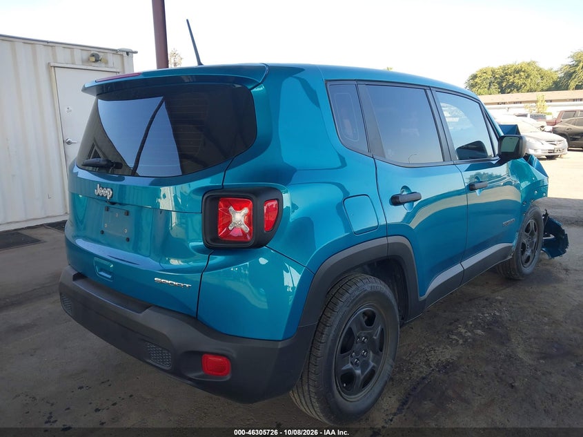 Vin: zacnjaab3kpk45944, lot: 46805925, jeep renegade sport fwd 20194