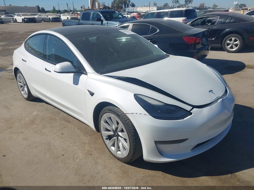 Vin: 5yj3e1eaxmf001413, lot: 46806138, tesla model 3 standard range plus rear-wheel drive 20211