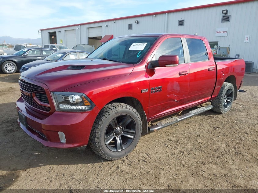 Vin: 1c6rr7mt1js274265, lot: 46806161, ram 1500 sport  4x4 5'7 box 20182