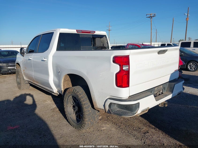 Vin: 3gcuyeel6lg301186, lot: 46806179, chevrolet silverado 1500 4wd  short bed rst 20203
