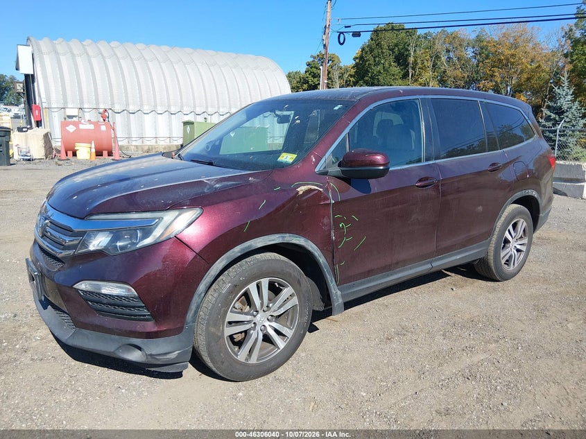Vin: 5fnyf6h36hb079691, lot: 46806239, honda pilot ex 20172