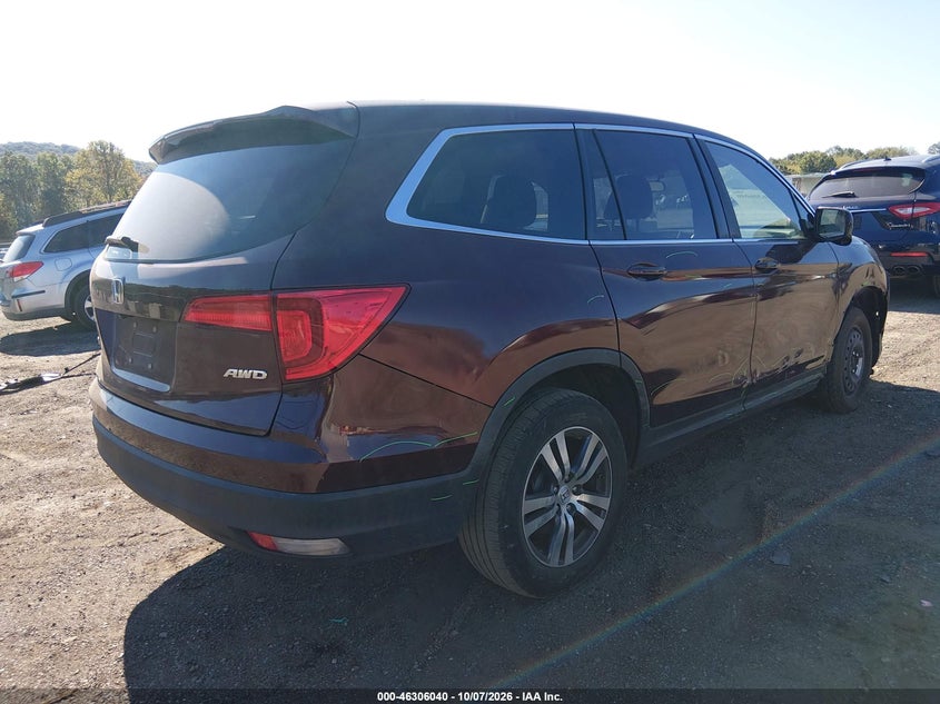 Vin: 5fnyf6h36hb079691, lot: 46806239, honda pilot ex 20174