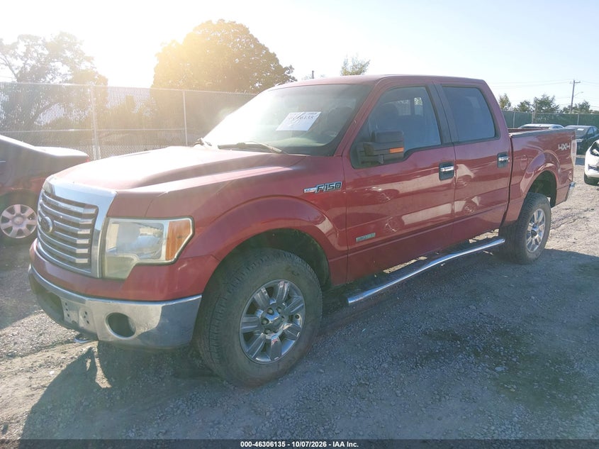Vin: 1ftfw1et5cfa99188, lot: 46806334, ford f-150 xlt 20122