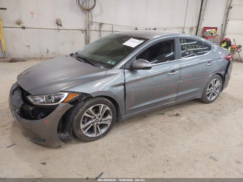 2017 Hyundai Elantra Limited, Left Side, IAAI, VIN KMHD84LF9HU291146 — photo 2