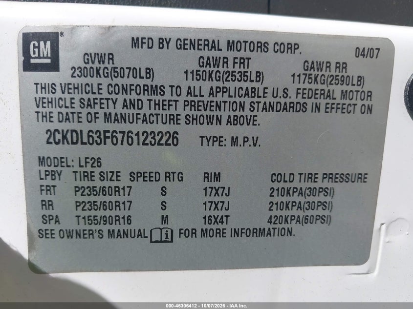 2007 PONTIAC TORRENT · Photo 9