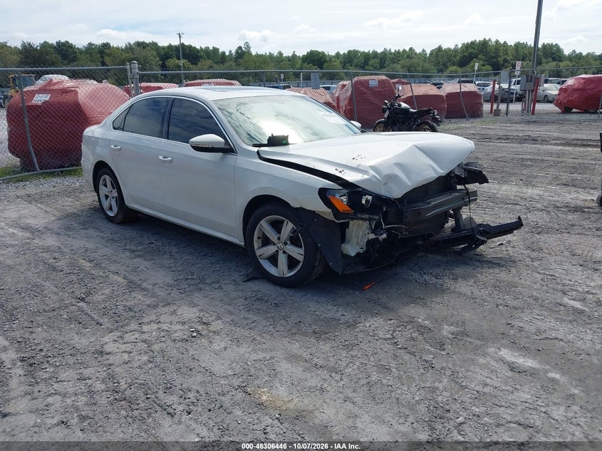 Vin: 1vwbh7a37cc103256, lot: 46806645, volkswagen passat 2.5l se 20121