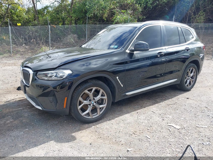 Vin: 5ux53dp02n9k50383, lot: 46806722, bmw x3 xdrive30i 20222