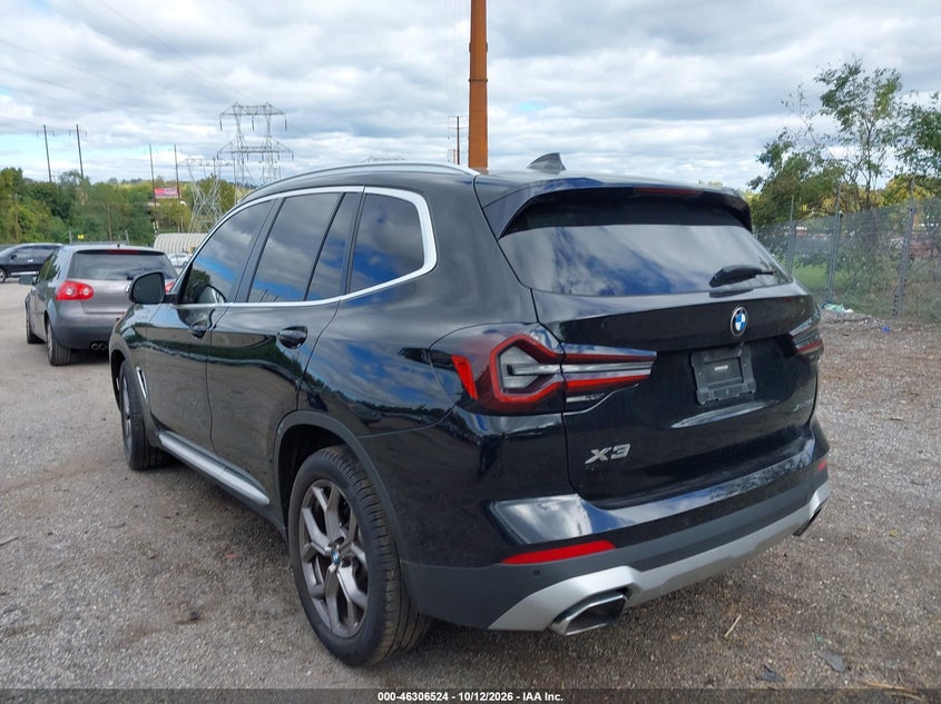 Vin: 5ux53dp02n9k50383, lot: 46806722, bmw x3 xdrive30i 20223