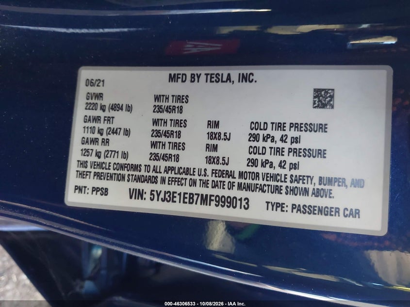TESLA MODEL 3 - zdjęcie 9