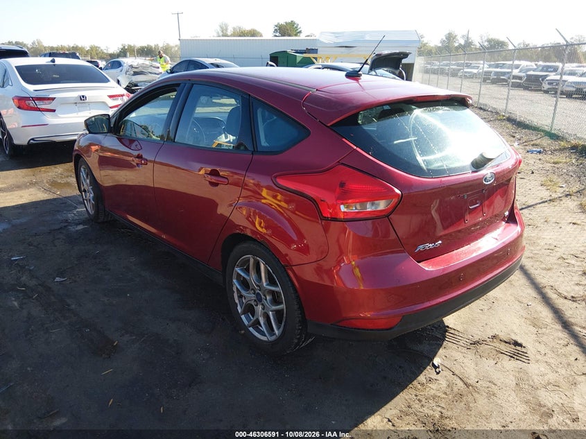 Vin: 1fadp3k27fl373501, lot: 46806790, ford focus se 20153