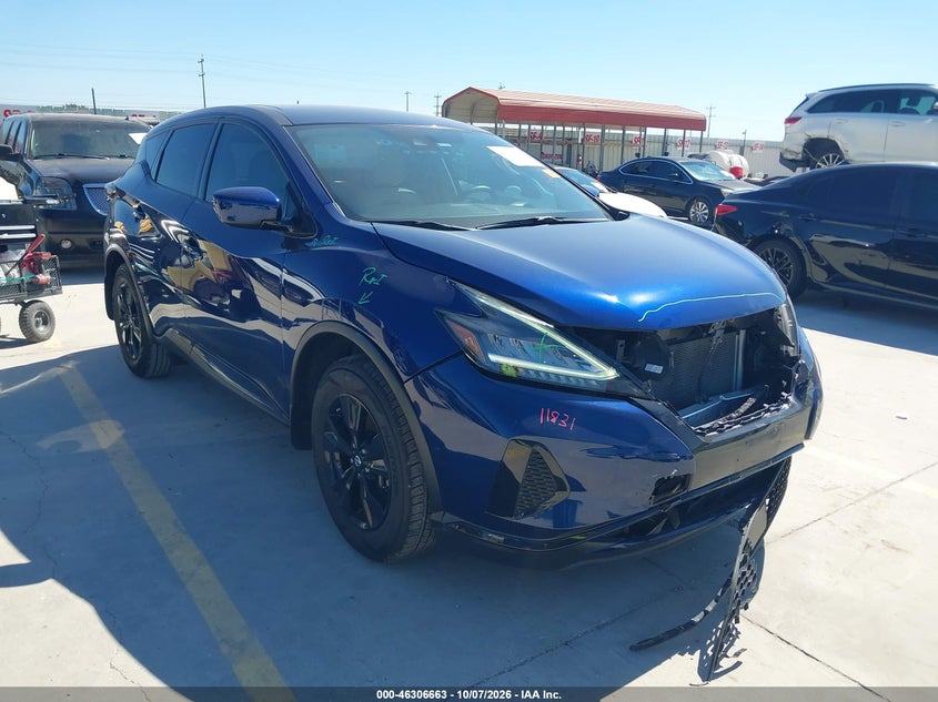 Vin: 5n1az2aj4mc113687, lot: 46806862, nissan murano s fwd 20211