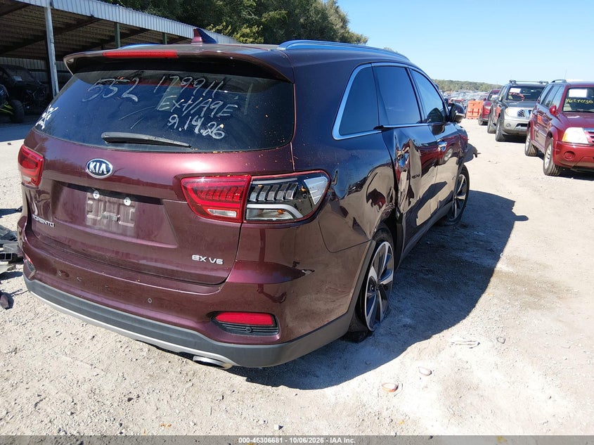 KIA SORENTO 2019 VIN 5XYPHDA54KG509367