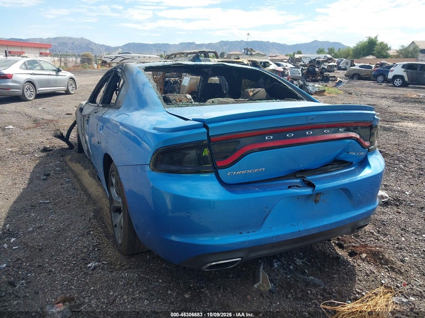 Vin: 2c3cdxhg5fh897384, lot: 46806882, dodge charger sxt 20153