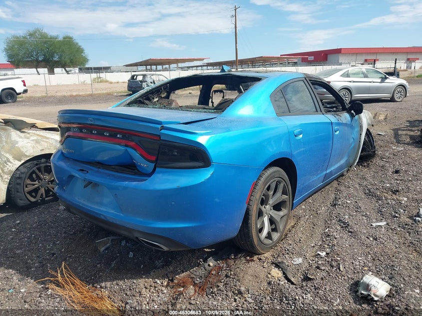 Vin: 2c3cdxhg5fh897384, lot: 46806882, dodge charger sxt 20154