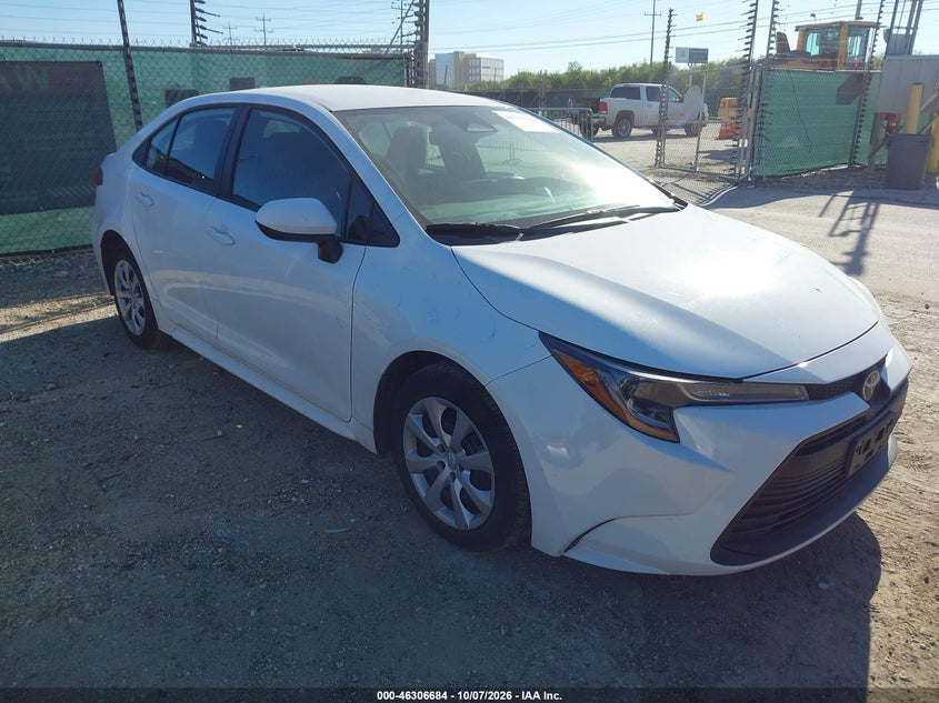 Vin: 5yfb4mde9sp322333, lot: 46806883, toyota corolla le 20251