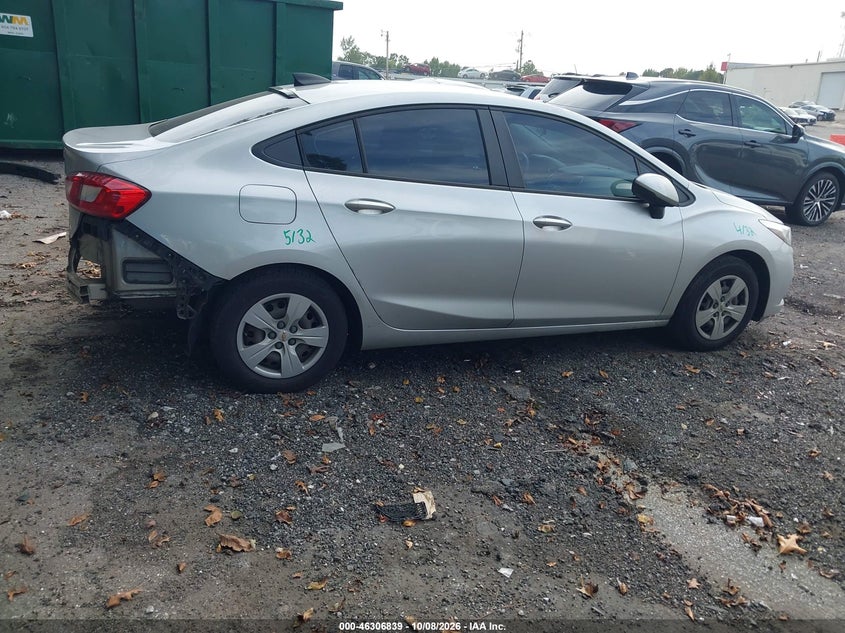Vin: 1g1bc5sm2j7213045, lot: 46807038, chevrolet cruze ls auto 20184