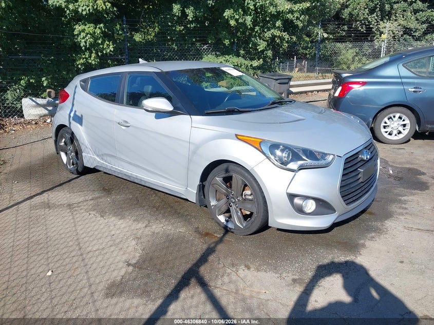 Vin: kmhtc6ae6fu244489, lot: 46807039, hyundai veloster turbo 20151