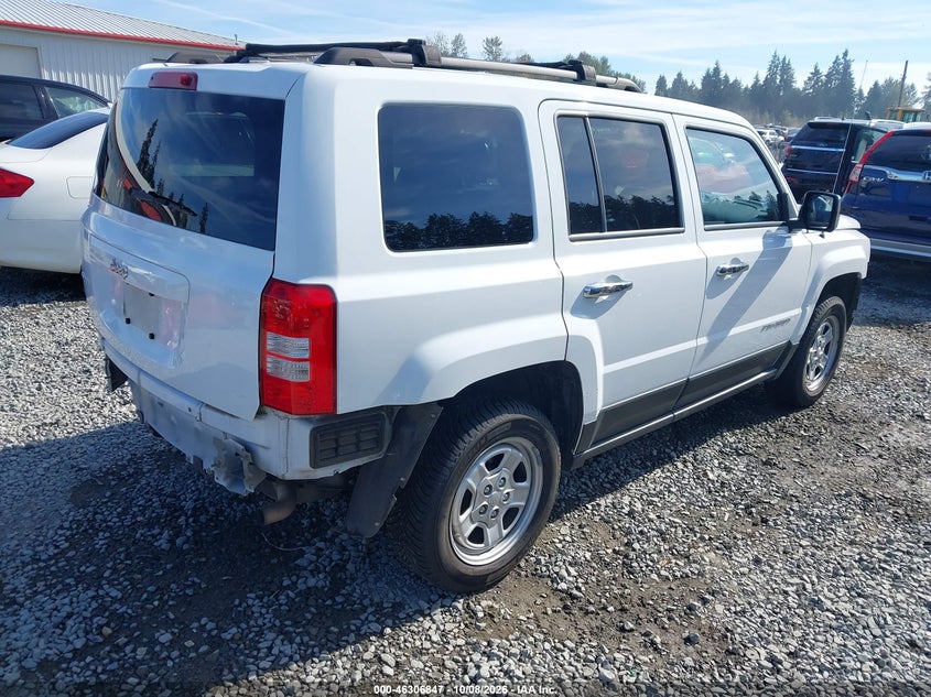 Vin: 1c4njrbb8hd135849, lot: 46807046, jeep patriot sport 4x4 20174