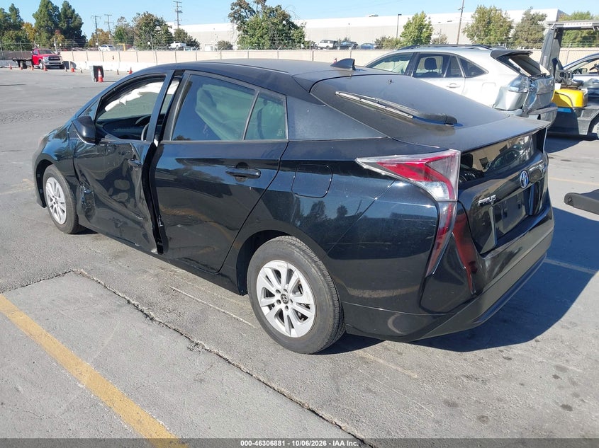 Vin: jtdkbrfu2g3021572, lot: 46807080, toyota prius two 20163