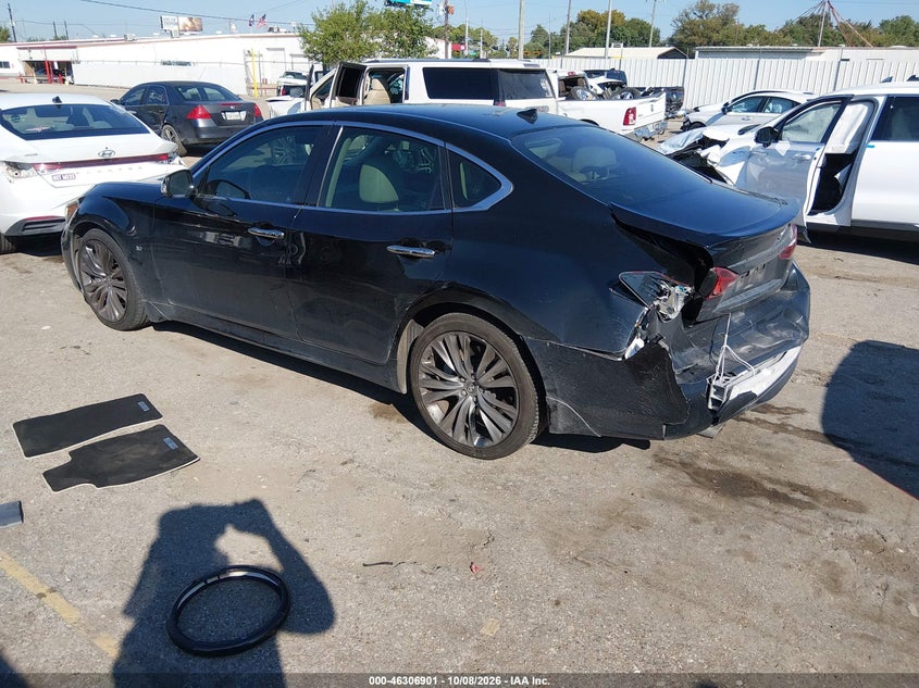 Vin: jn1by1ap5jm180088, lot: 46807100, infiniti q70 3.7 luxe 20183