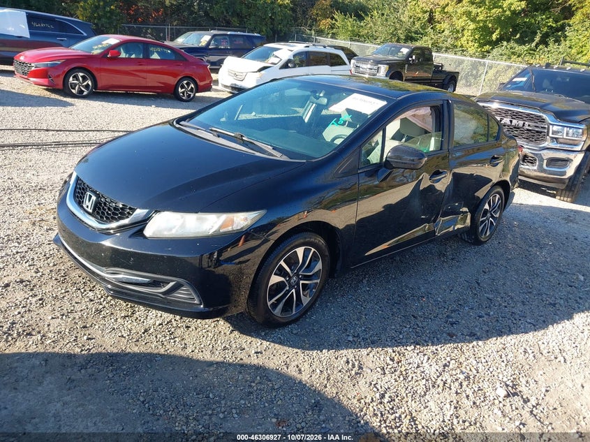 2014 Honda Civic Ex, Левый бок, IAAI, VIN 19XFB2F89EE245715 — фото 2