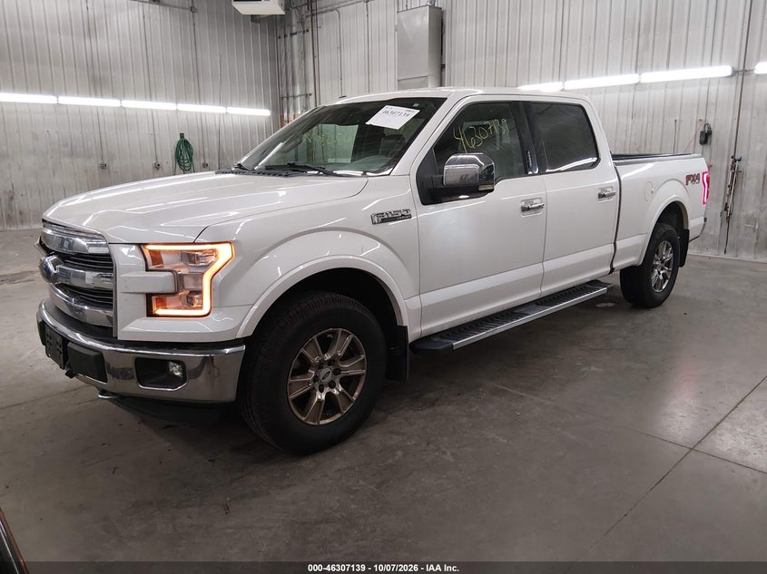 Vin: 1ftfw1ef3fkd59349, lot: 46807338, ford f-150 lariat 20152