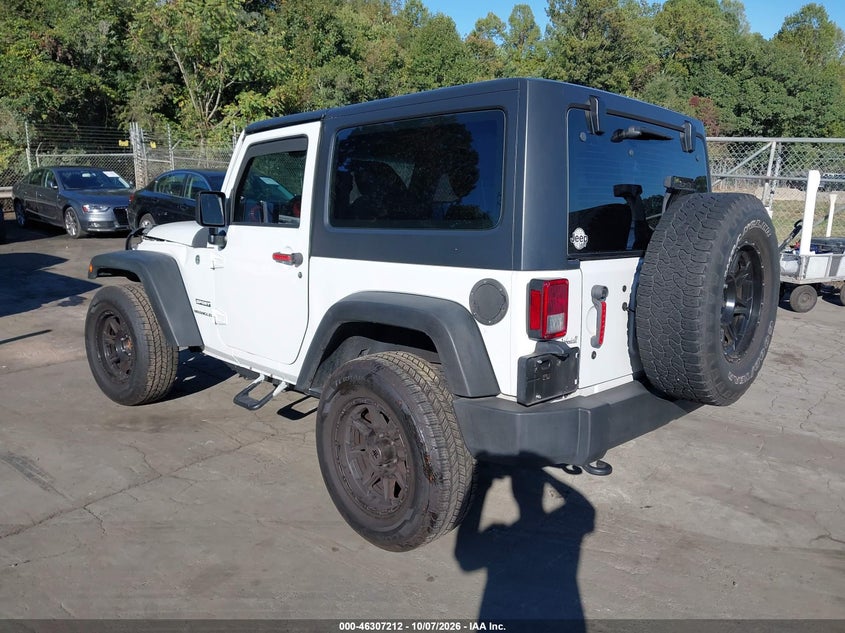 Vin: 1c4ajwag6hl530788, lot: 46807411, jeep wrangler sport 4x4 20173