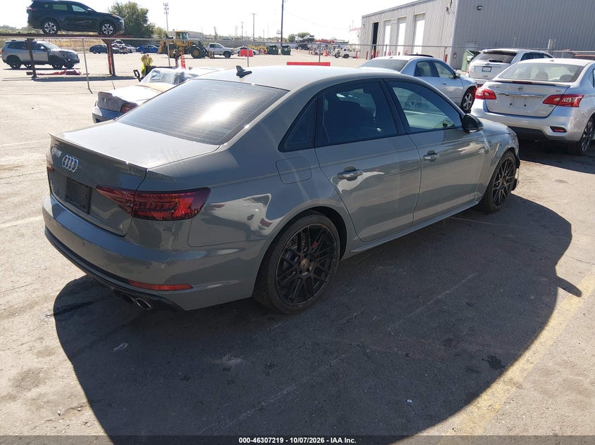 Vin: waub4af41ka117299, lot: 46807419, audi s4 3.0t premium 20194