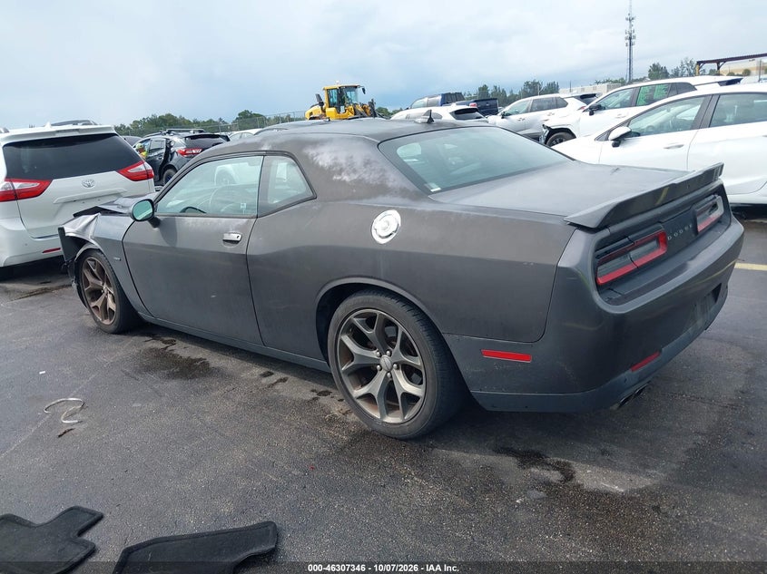 Vin: 2c3cdzbt7fh733765, lot: 46807546, dodge challenger r/t plus 20153