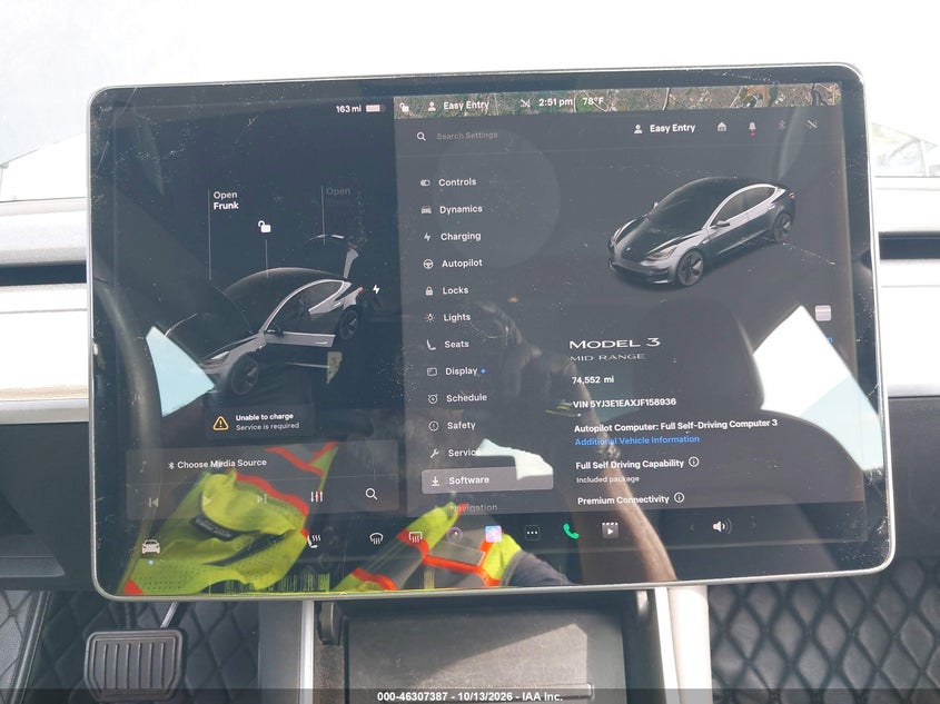 TESLA MODEL 3 2018 VIN 5YJ3E1EAXJF158936