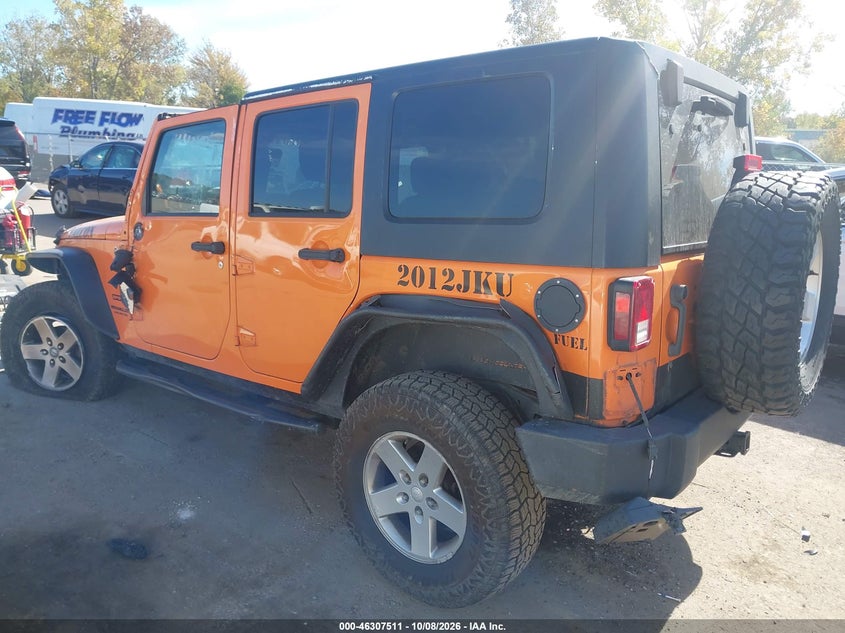 Vin: 1c4bjwdg0cl279498, lot: 46807710, jeep wrangler unlimited sport 20123