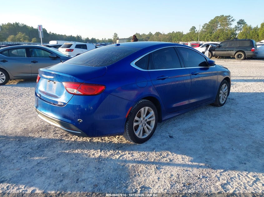 Vin: 1c3cccab2fn692199, lot: 46807813, chrysler 200 limited 20154