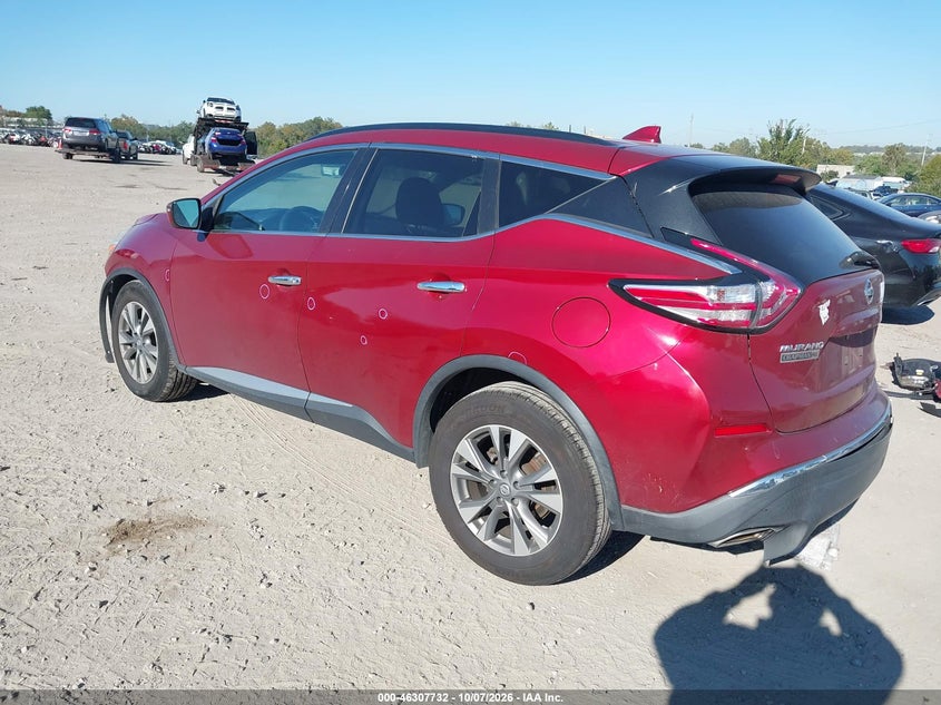 Vin: 5n1az2mh0hn115021, lot: 46807931, nissan murano sv 20173