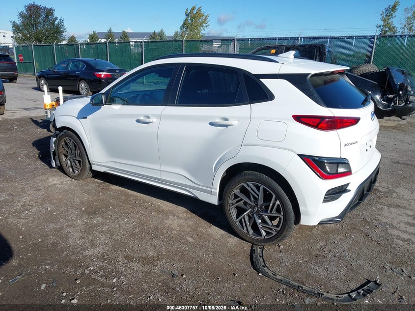 Vin: km8k3ca3xnu822889, lot: 46807956, hyundai kona n line 20223