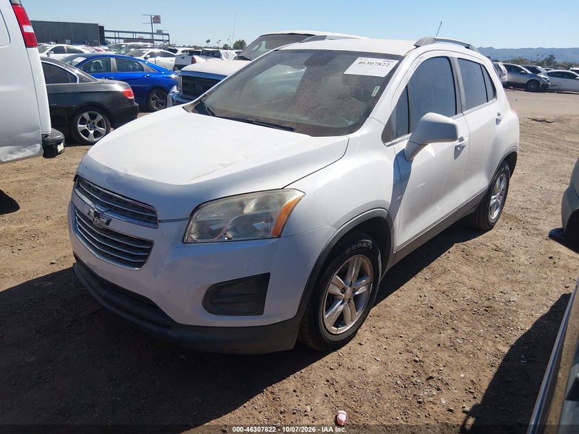 Vin: 3gncjlsb3fl246134, lot: 46808021, chevrolet trax lt 20152