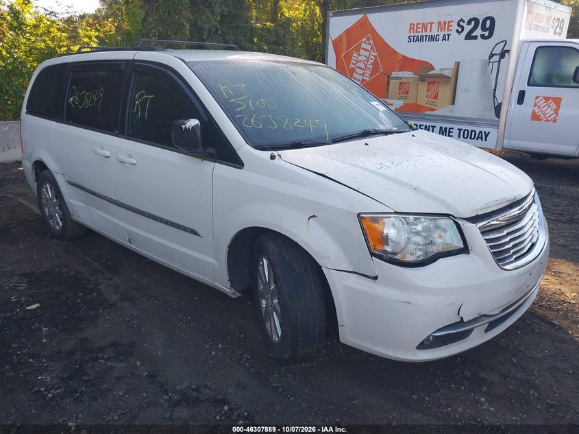 Vin: 2c4rc1bg1dr706923, lot: 46808088, chrysler town & country touring 20131
