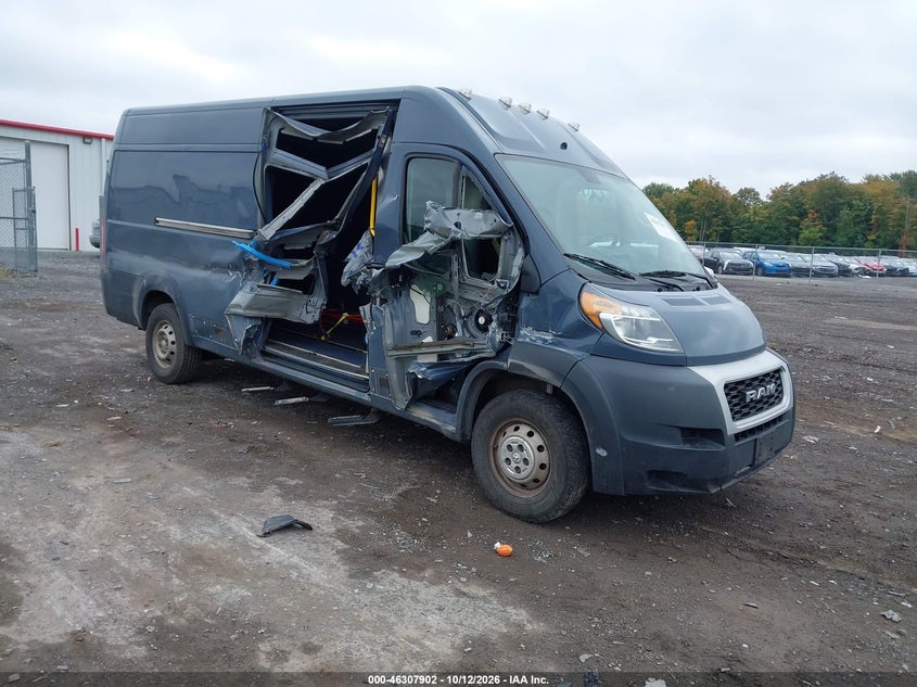 Vin: 3c6urvjg6le108528, lot: 46808101, ram promaster 3500 cargo van high roof 159 wb ext 20201
