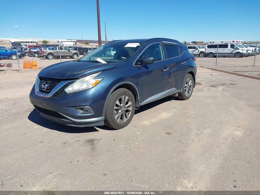Vin: 5n1az2mh7gn159998, lot: 46808120, nissan murano sv 20162