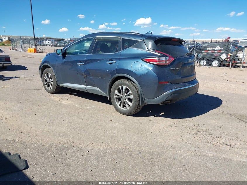 Vin: 5n1az2mh7gn159998, lot: 46808120, nissan murano sv 20163