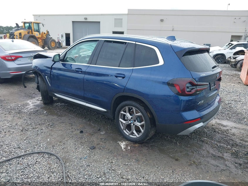 Vin: 5ux43dp03n9k19445, lot: 46808300, bmw x3 sdrive30i 20223