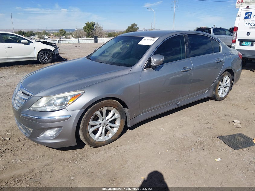 Vin: kmhgc4dd0du237303, lot: 46808420, hyundai genesis 3.8 20132