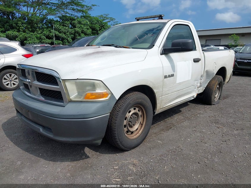 Vin: 3d7jb1ekxag104755, lot: 46808518, dodge ram 1500 st 20102