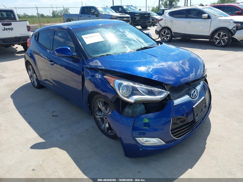 Vin: kmhtc6ad5hu318219, lot: 46808558, hyundai veloster value edition 20171