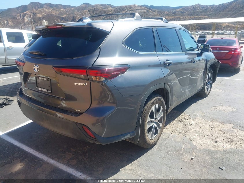 Vin: 5tdkbrch5rs642040, lot: 46808587, toyota highlander hybrid xle 20244