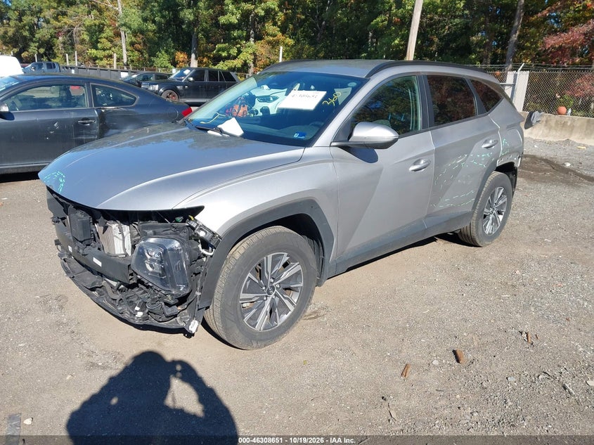 Vin: km8jbca12pu090953, lot: 46808850, hyundai tucson hybrid blue 20232