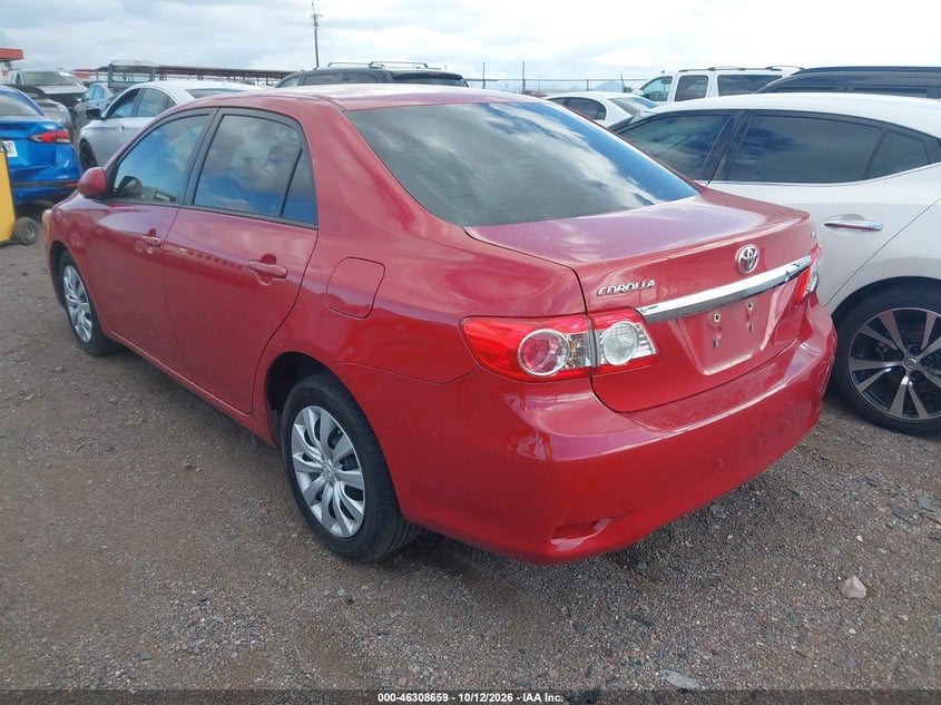 Vin: 2t1bu4ee8cc872672, lot: 46808858, toyota corolla le 20123