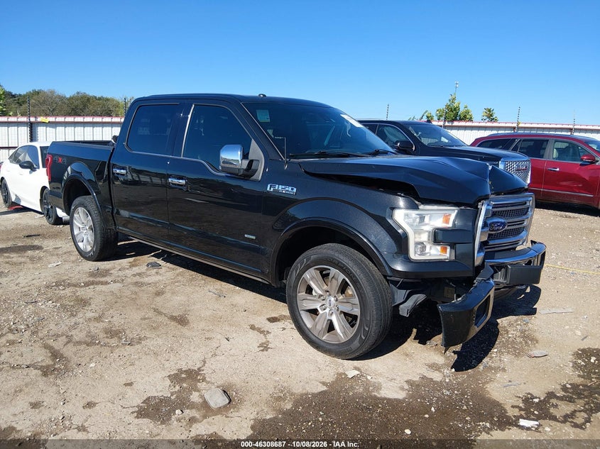 Vin: 1ftew1eg0ffb38210, lot: 46808886, ford f-150 platinum 20151