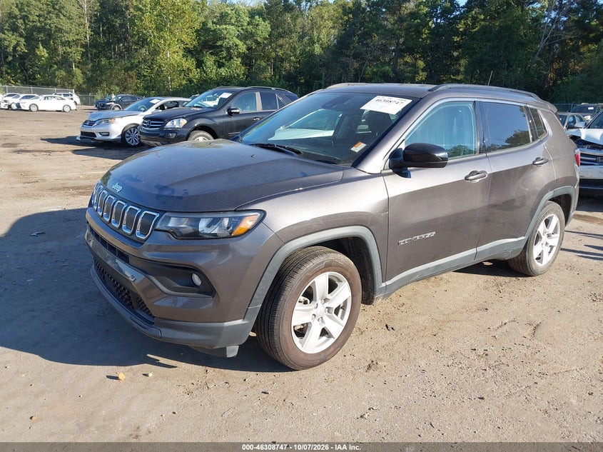 Vin: 3c4njcbbxnt229296, lot: 46808946, jeep compass latitude fwd 20222